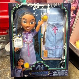 Disney Wish Singing Asha Doll in Purple and Blue